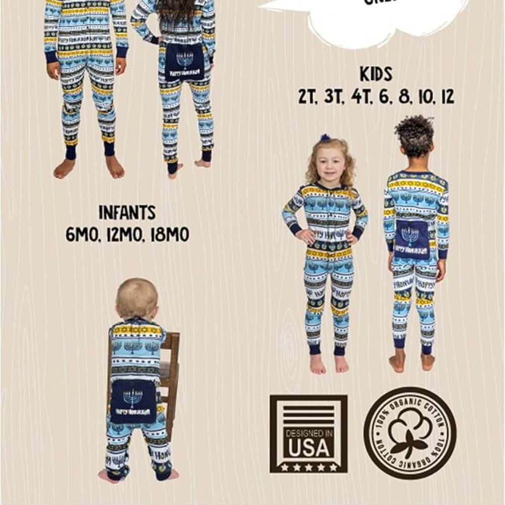 Infant Hanukkah Pajama Onesie 6 Months - Picture 8 of 8